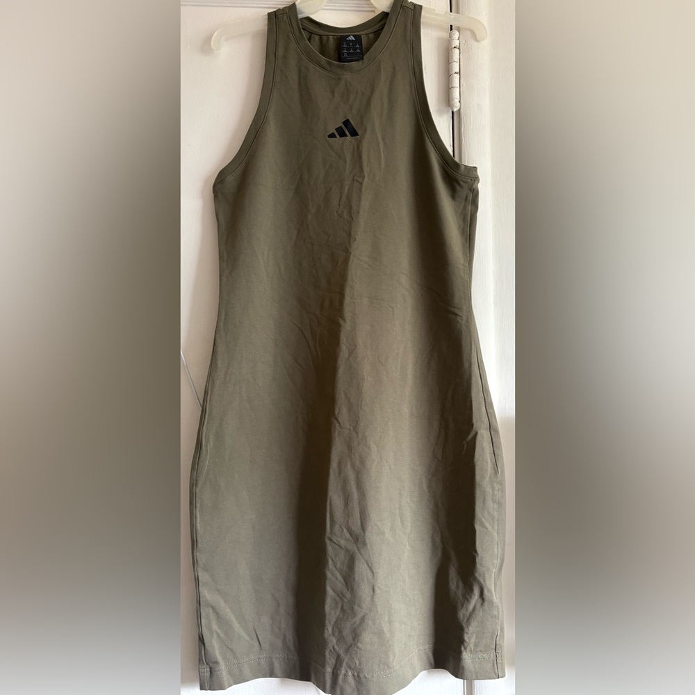 Adidas Olive Green Sleeveless Dress